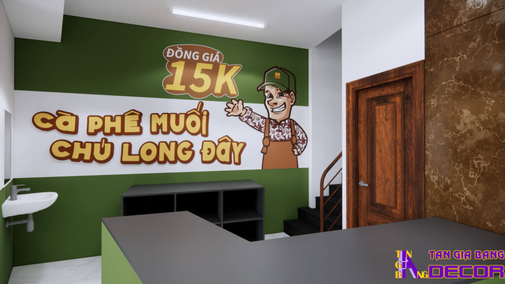 Thiết kế quán cafe muối Chú Long quận 6