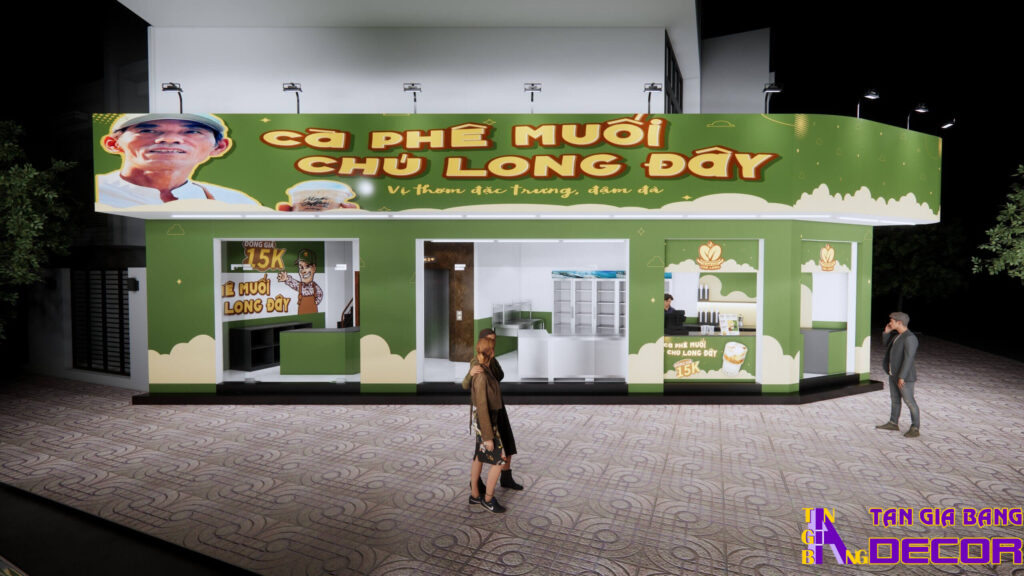 Thiết kế quán cafe muối Chú Long quận 6