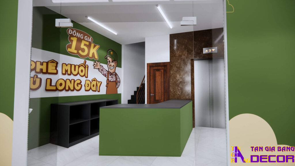 Thiết kế quán cafe muối Chú Long quận 6