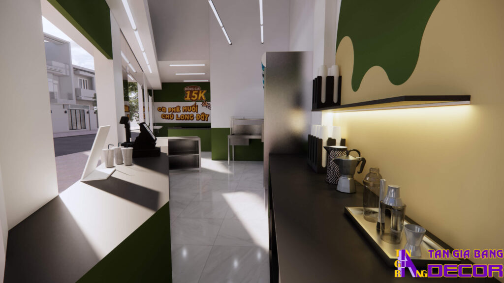 Thiết kế quán cafe muối Chú Long quận 6