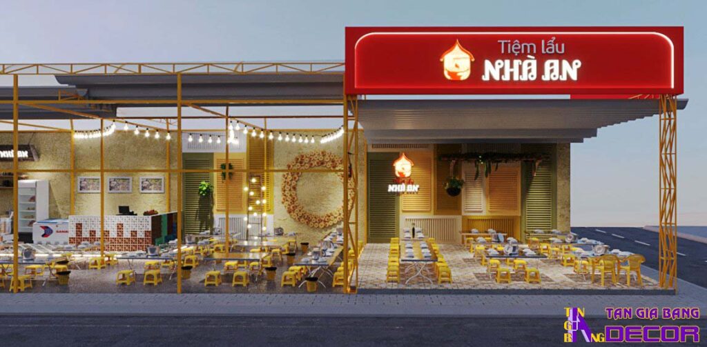 Thiết kế & thi công quán lẩu Nhà An 5 Thiết kế quán lẩu tại Gò Vấp