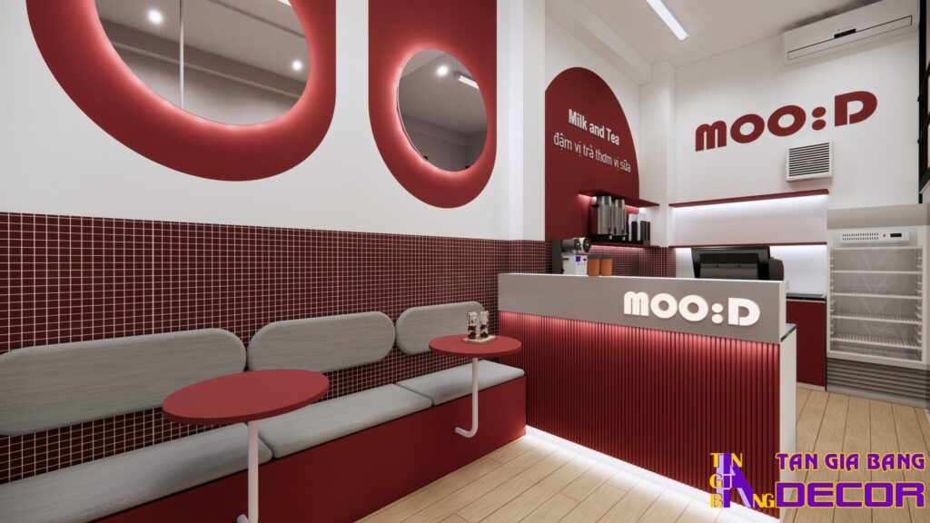 Thiết kế quán trà sữa Moo:D 2 Thiết kế quán trà sữa Moo:D tại Tan Bình