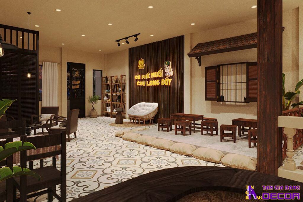 Thiết kế quán Cà phê chú Long tại quận 7 7 Thiết kế quán cafe chú Long
