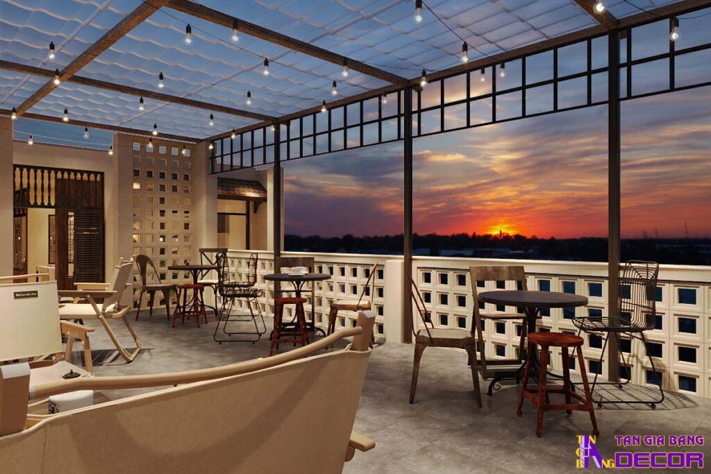 Thiết kế quán Cà phê chú Long tại quận 7 2 Thiết kế quán cafe chú Long