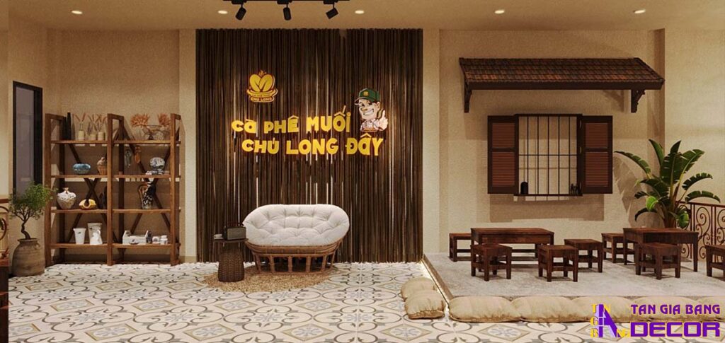 Thiết kế quán Cà phê chú Long tại quận 7 5 Thiết kế quán cafe chú Long