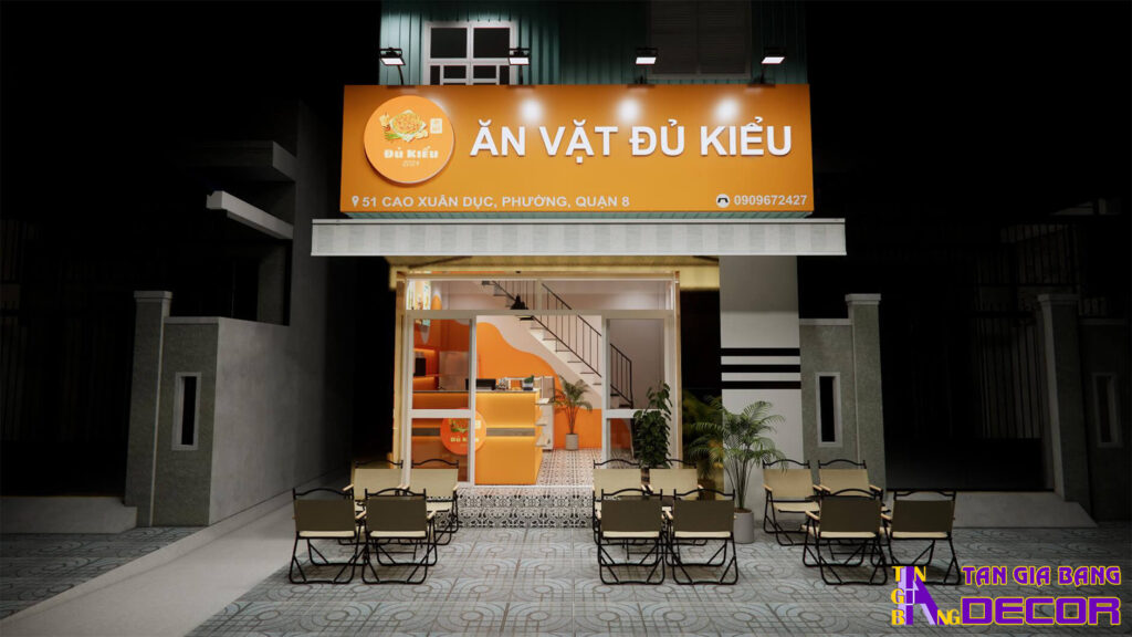 Thiết kế và thi công quán ăn vặt tại quận 8