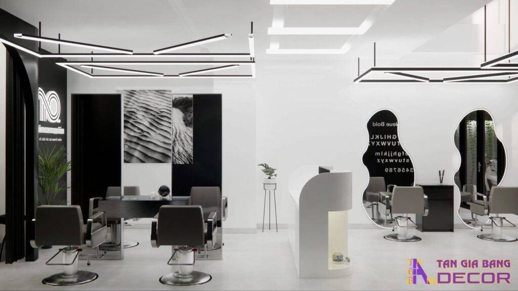 Không gian salon Tóc Nam Quán