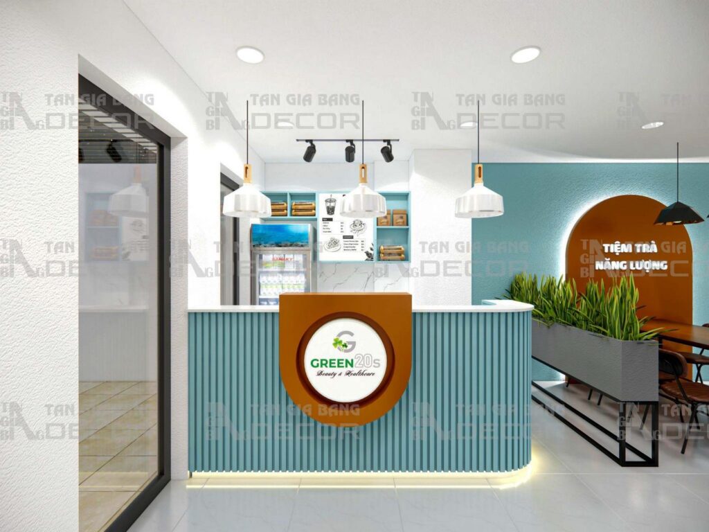 Quầy thanh toán quán cf green 20s