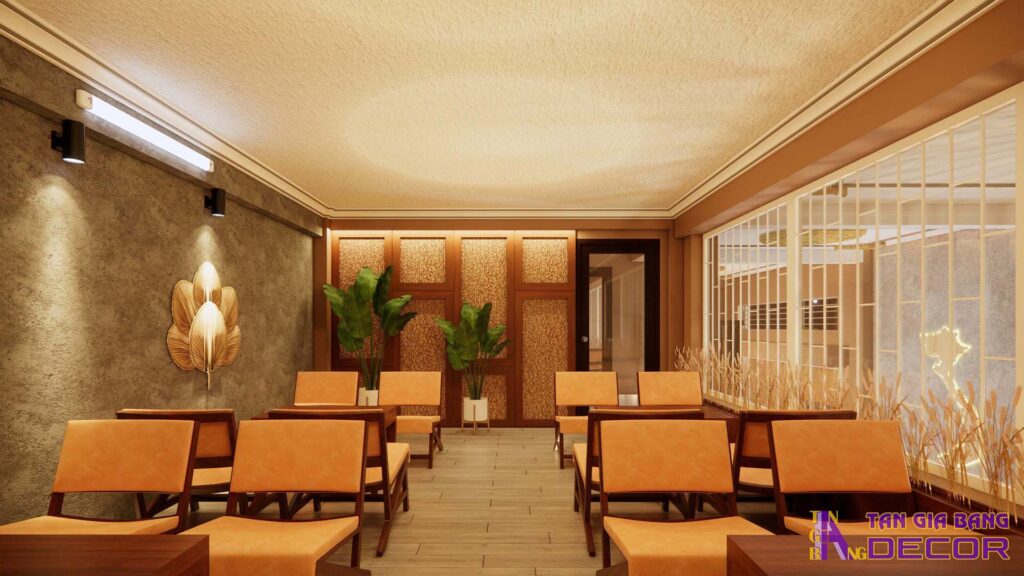 Bàn ghế tầng 2 quán cafe Củi