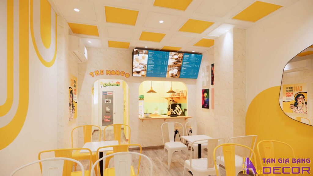Không gian quầy cafe tại quận 5 Mango