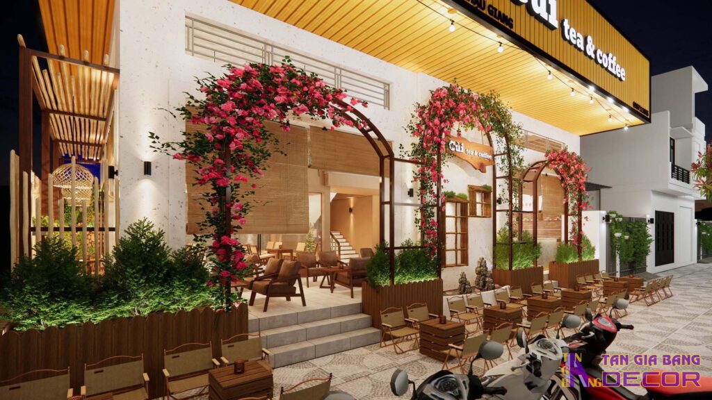 Mặt bằng quán cafe Củi
