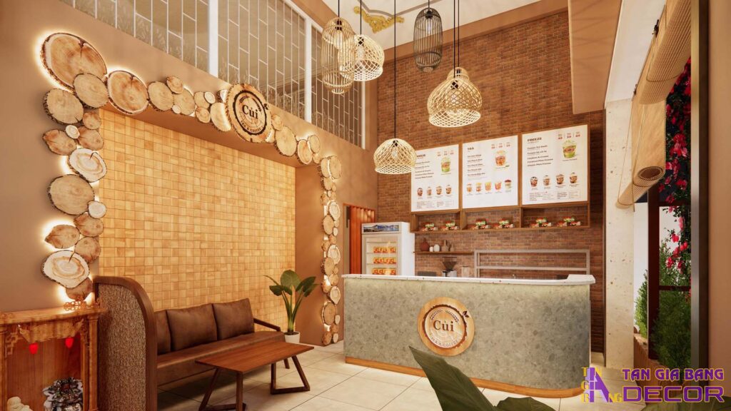 Quầy pha chế quán cafe Củi