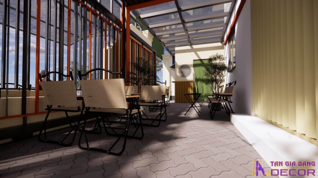 Bố trí bàn ghế quán cafe M&N