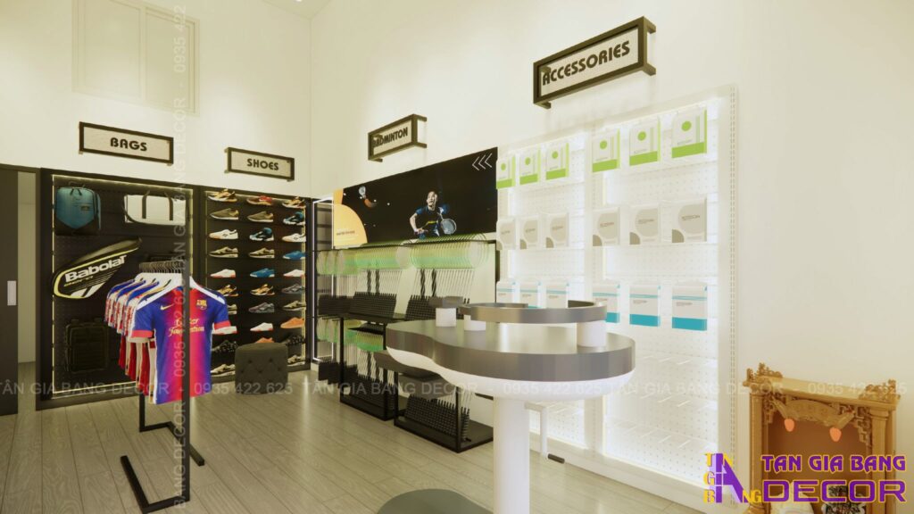 Không gian shop cầu lông tại Bình Dương