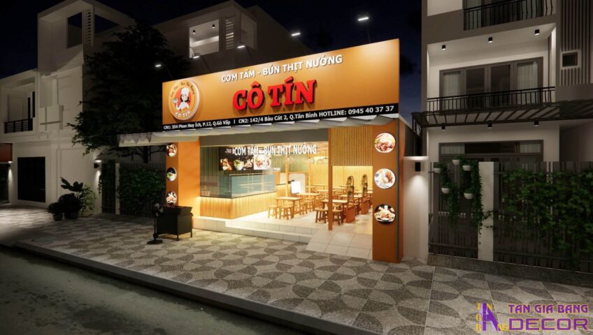 Thiết kế quán cơm tấm Cô Tín