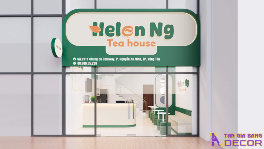 Thiết kế quán trà sữa Helen NG