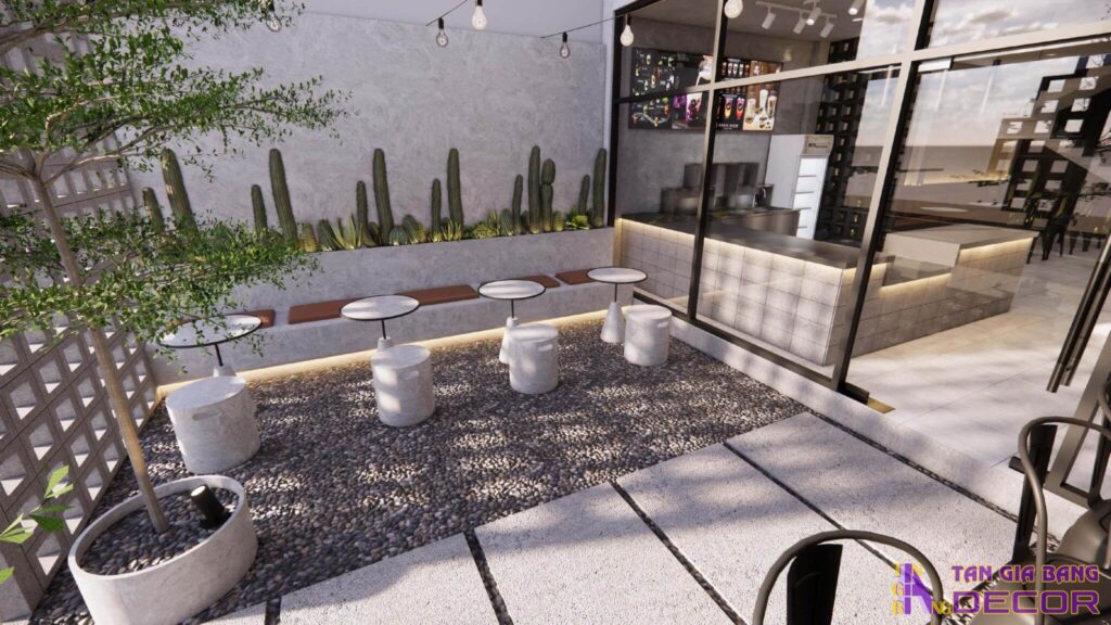 Thiết kế nội thất quán cafe Gani hiện đại 4 Trang trí quán cafe Gani