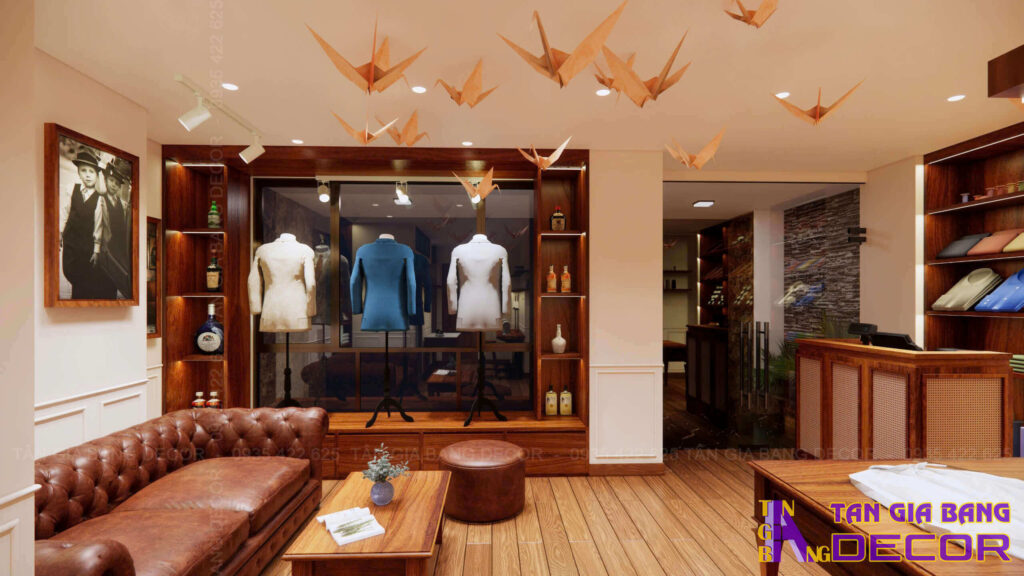 Không gian shop thời trang nam