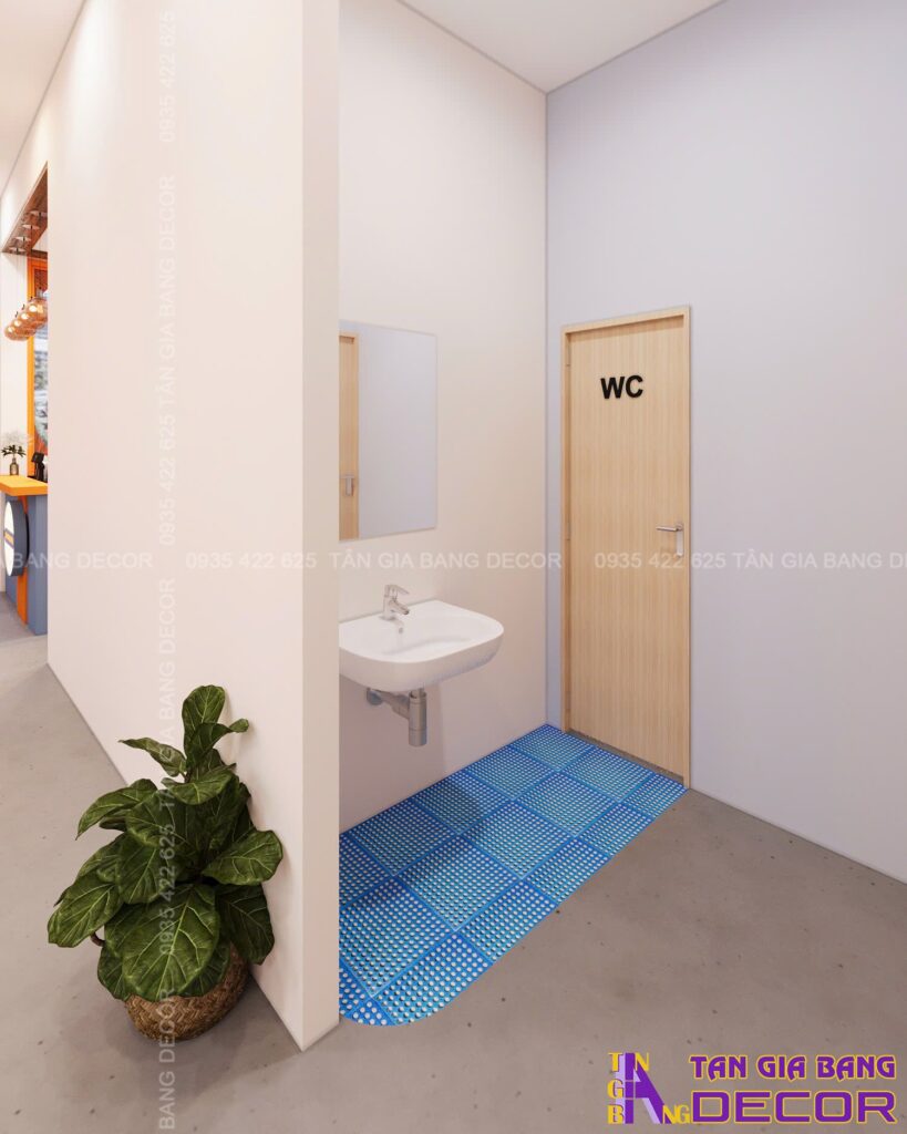 Nhà vệ sinh quán trà sữa Mon Ơi