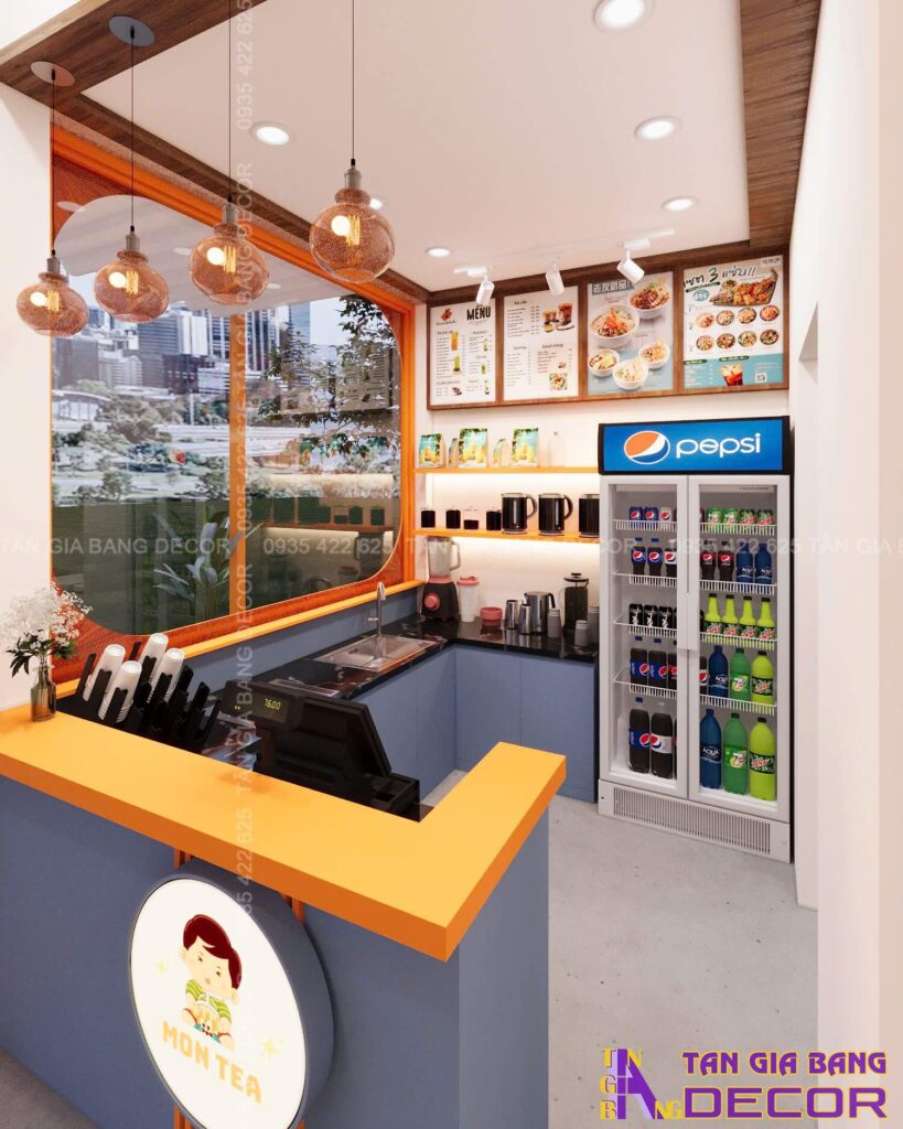 Quầy order quán trà sữa Mon tea