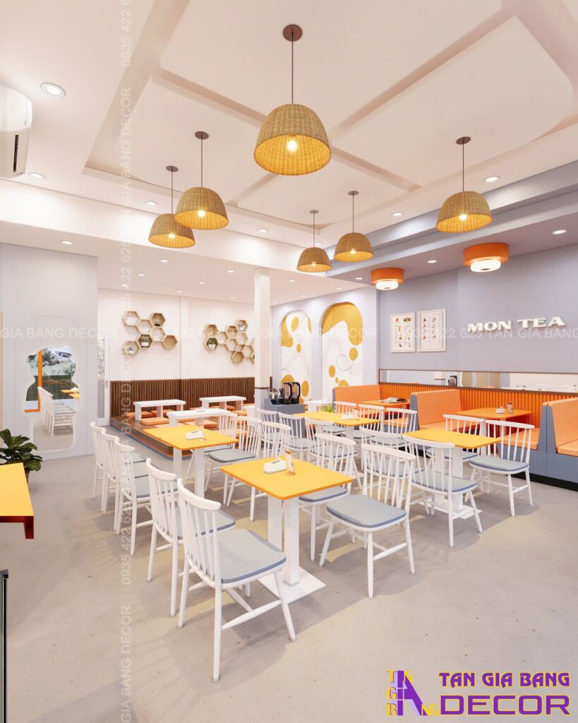 Thiết kế quán trà sữa Mì cay tại Bạc Liêu