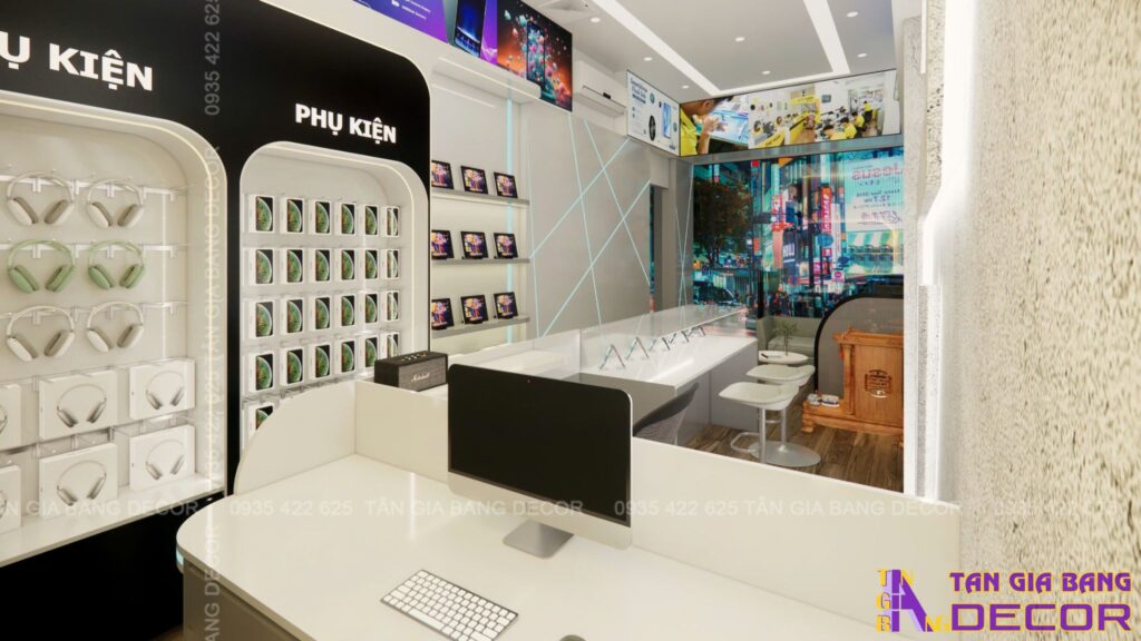 Quầy thanh toán shop điện thoại Huy Tuấn