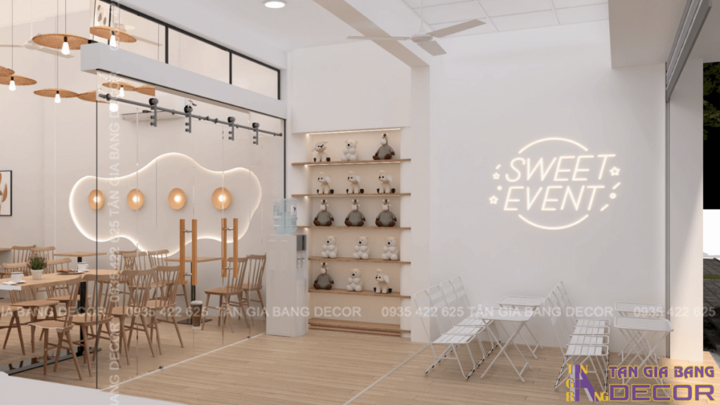 Thiết kế quán trà sữa Golden Pig ở Quận 7