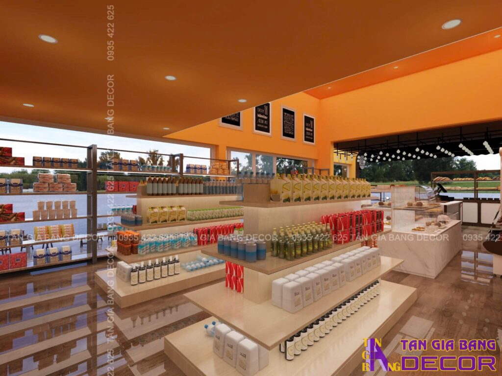 Bố trí hệ thống đèn tiệm bánh mì Minh Tâm