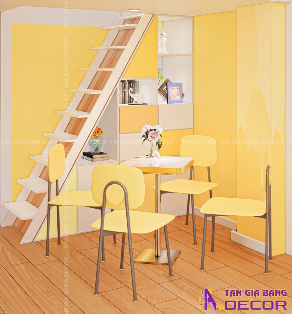 Lựa chọn bàn ghế quán trà sữa Hai Khuyên
