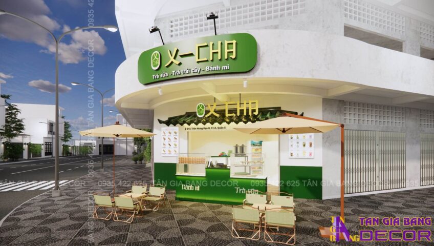 Thiết kế quán trà sữa 18m2 tại Quận 5