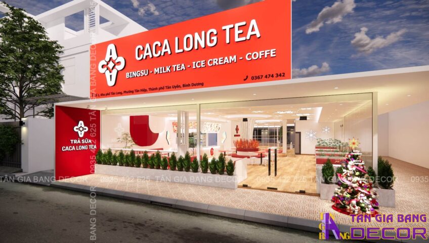 Thiết kế quán trà sữa CaCa Long Tea