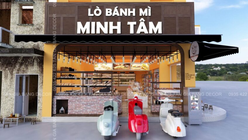 Thiết kế tiệm bánh mì Minh Tâm