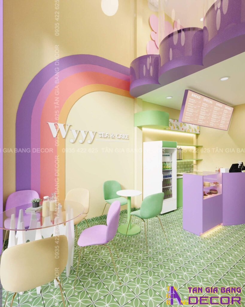 Tiệm bánh Wyyy với tông màu pastel