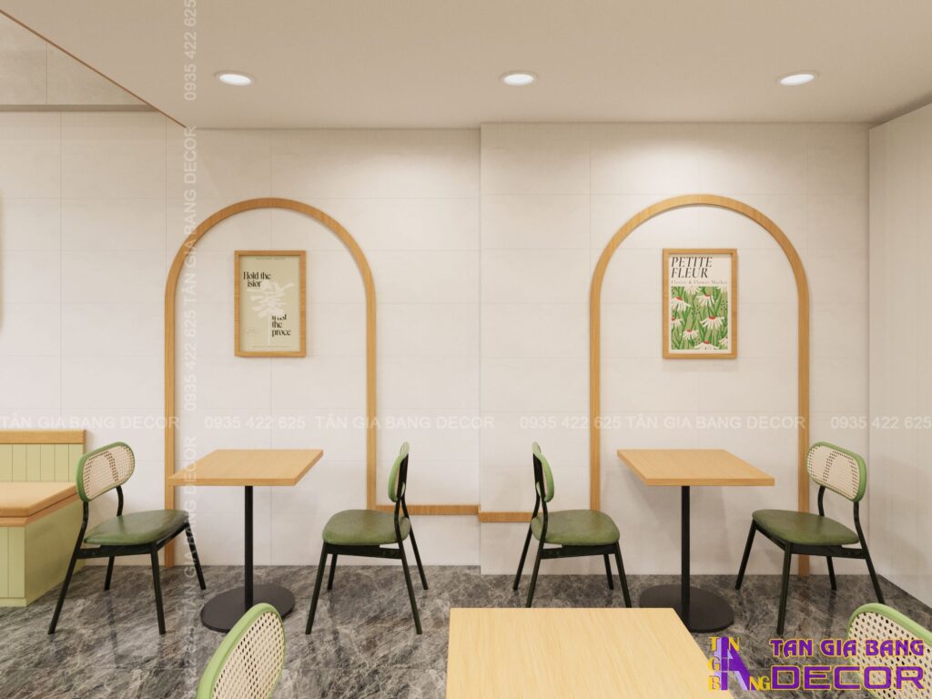 Trang trí tường cho tiệm bánh 3 Bi