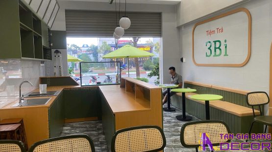 Hoàn thiện không gian quán trà sữa 3 Bi