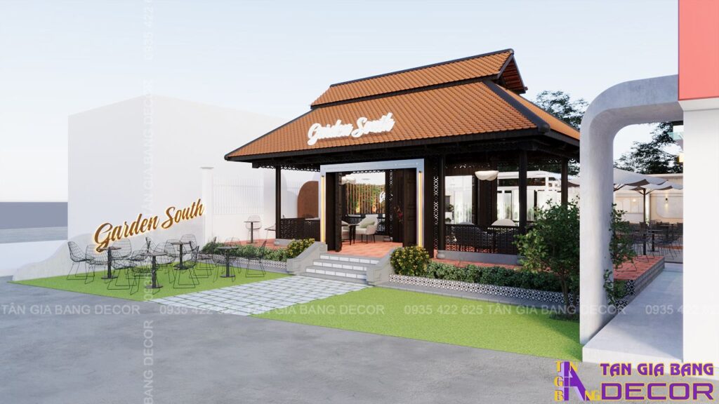 Bảng hiệu quán cafe Garden South
