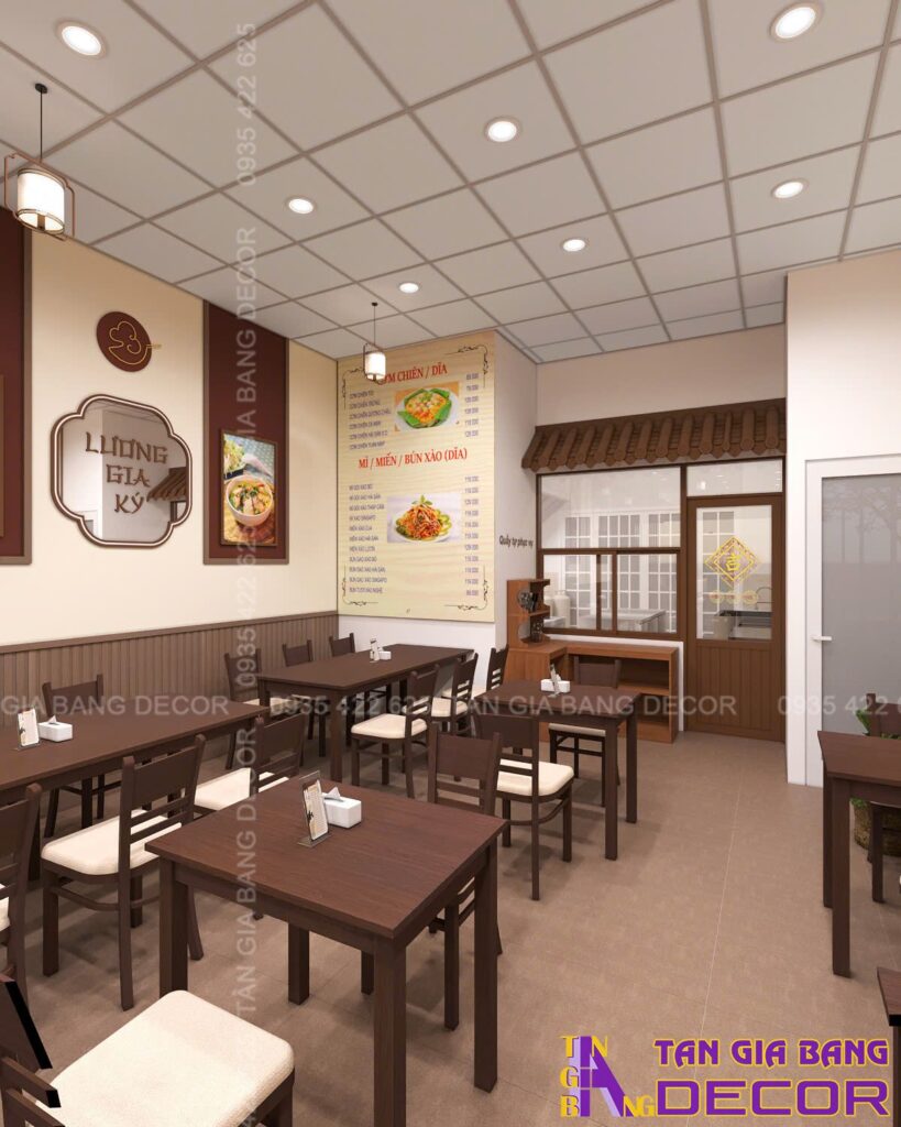 Hệ thống đèn quán ăn Lương Gia Ký