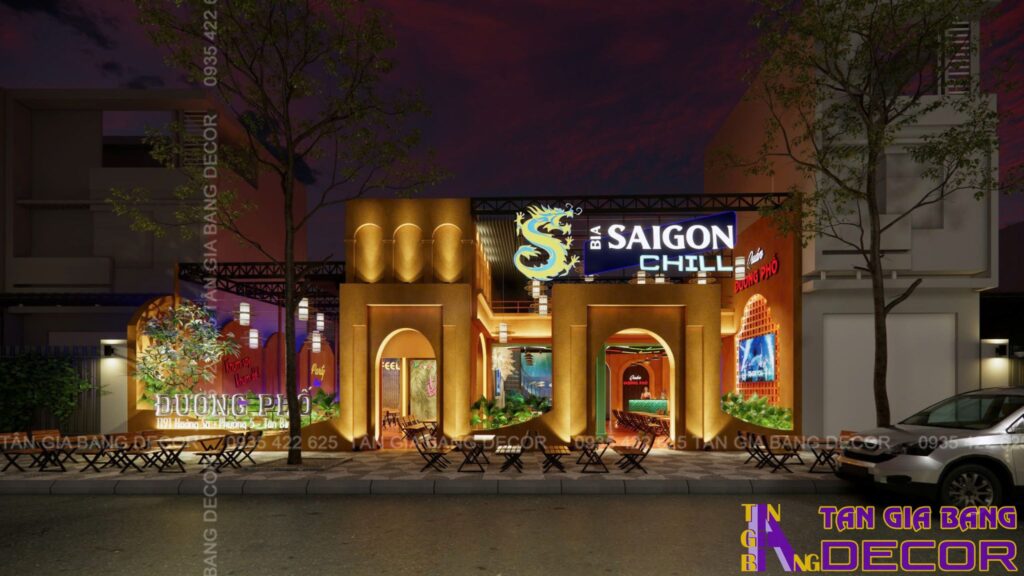 Thiết kế bảng hiệu quán Đường Phố