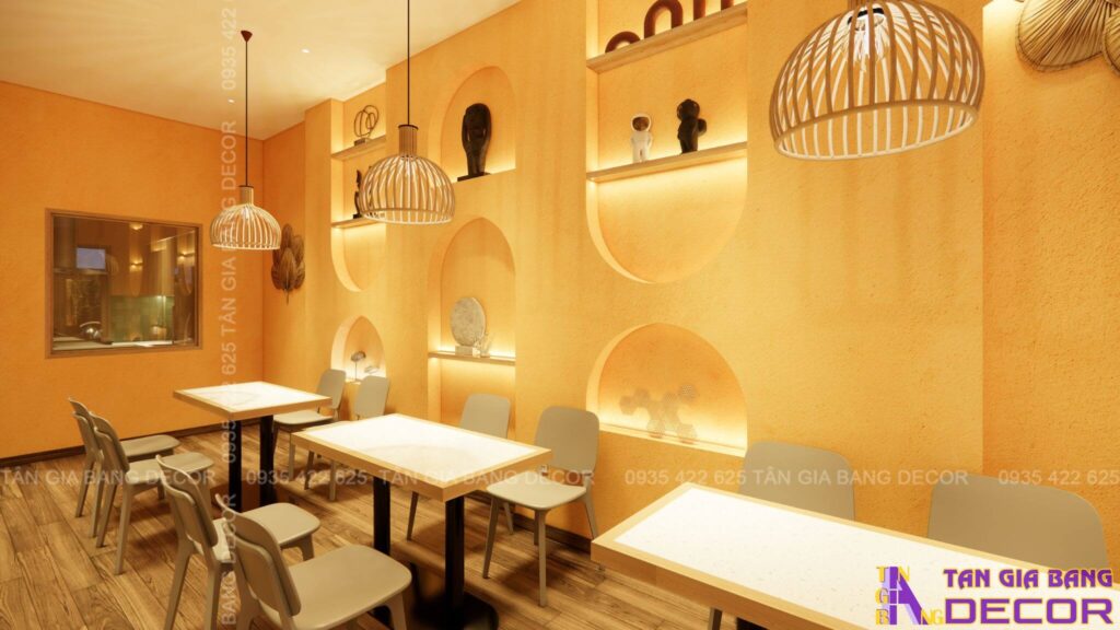 Trang trí tường quán cafe ở Quảng Ninh