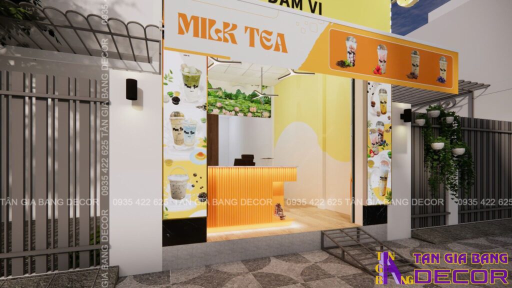 Quán trà sữa hiện đại tại Quận 12