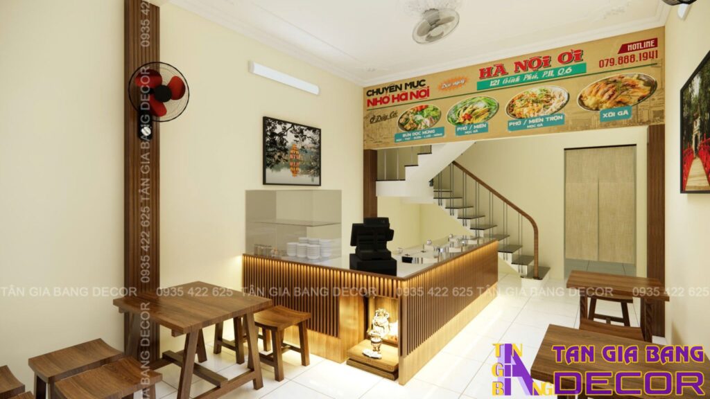 Quầy order quán ăn Hà Nội Ơi tại Quận 6