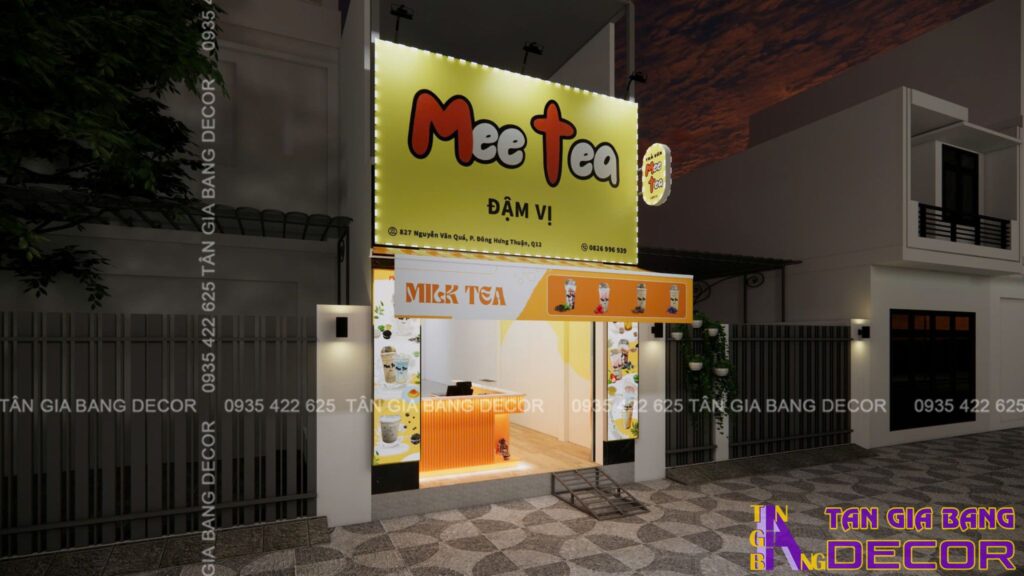 Thiết kế quán trà sữa Mee Tea