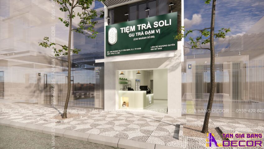 Dự án thiết kế tiệm trà Soli Tại Quận 1 TPHCM
