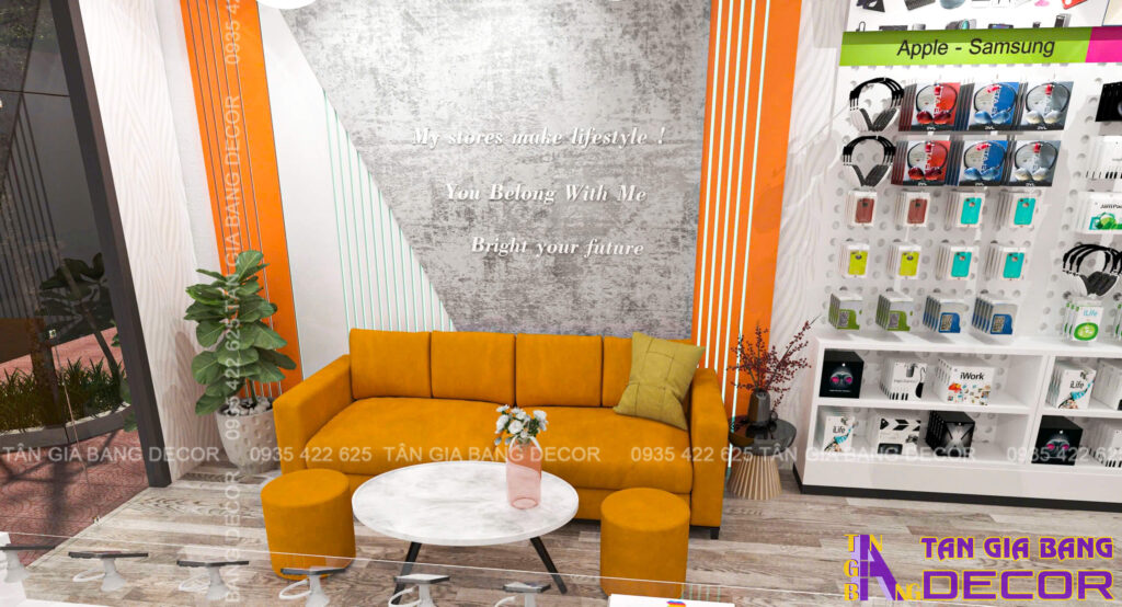 Khu vực tiếp khách shop điện thoại Tùng Dương tại Bình Phước