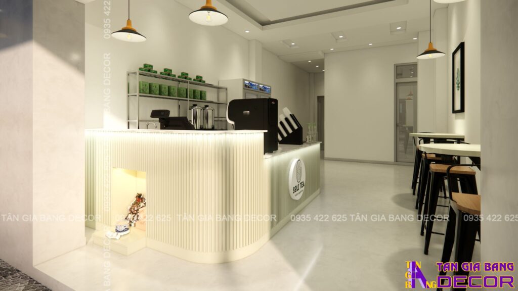 Quầy pha chế Chữ U tiệm trà Soli tại Quận 1