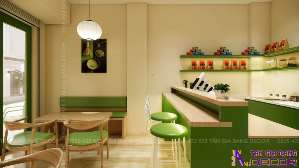Bố trí bàn ghế quán Cốc Cà Phê Quận 11