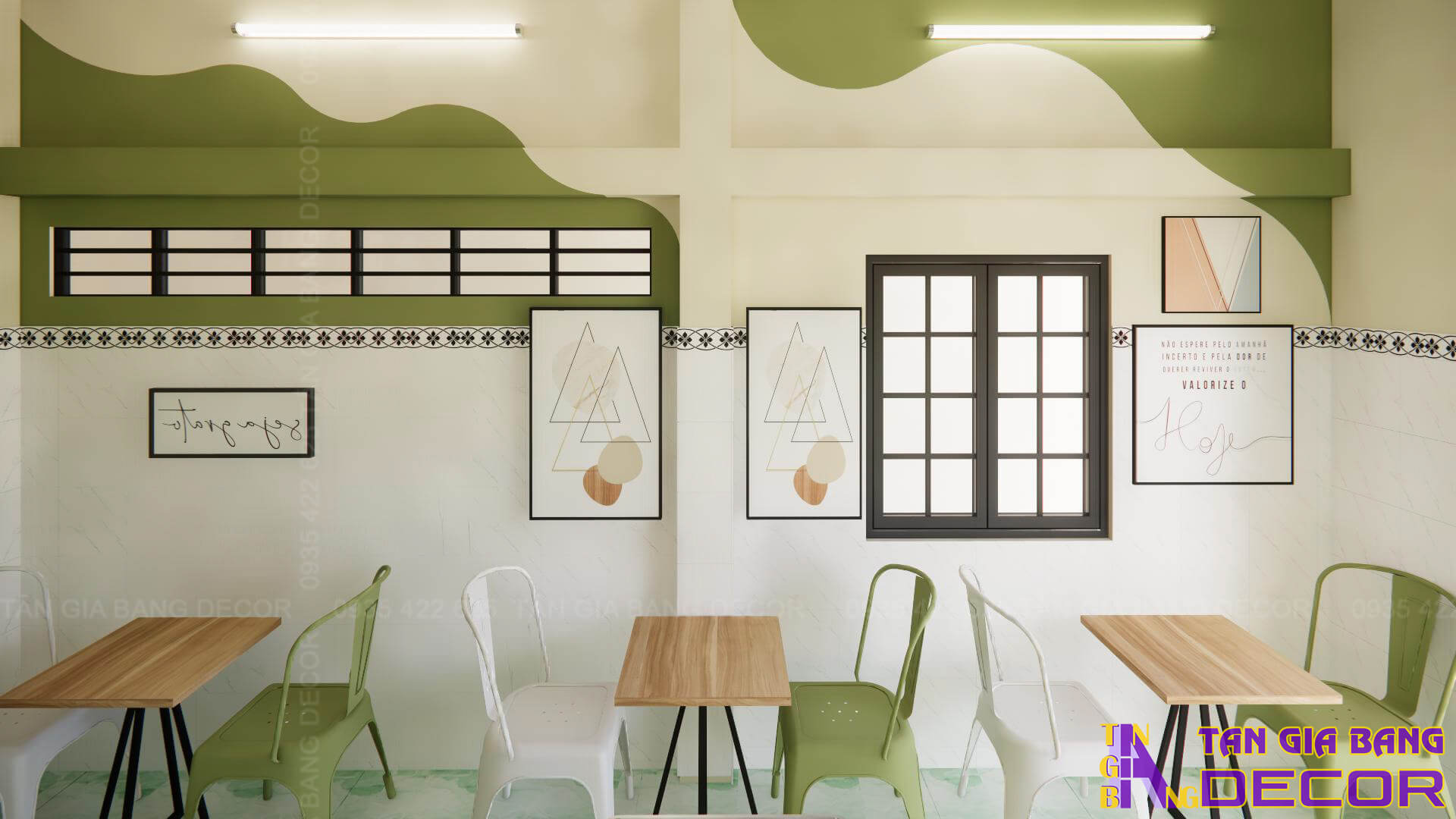 Bố trí nội thất quán trà sữa DUYN ở Bến tre