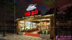 Thiết kế bảng hiệu quán ăn phong cách mộc mạc