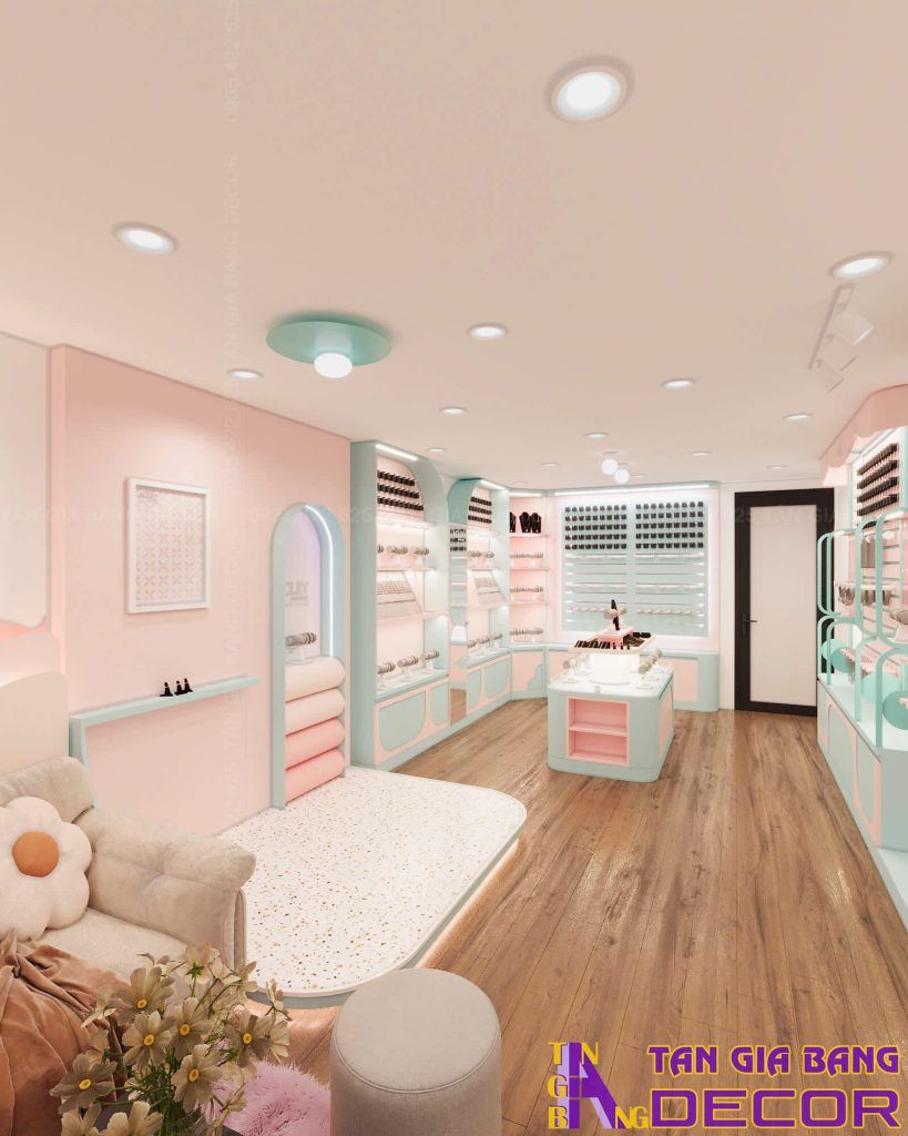 Hệ thống ánh sáng shop phụ kiện ACLEY ở TPHCM