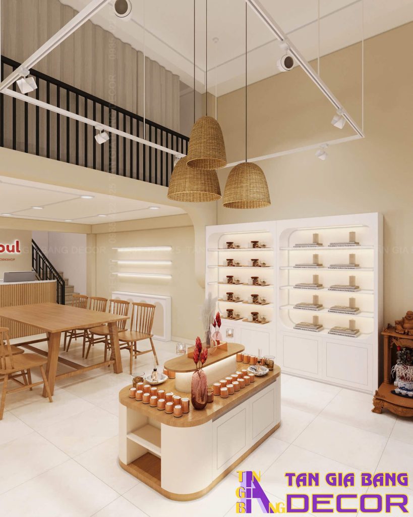Thiết kế shop nến thơm Dipsoul ở Tân Bình 1 Ánh sáng không gian shop nến Dipsoul